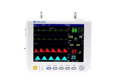 Moniteur patient de paramètre multi d'écran de couleur de 8 pouces avec les quatre dispositifs intégrés facultatifs
