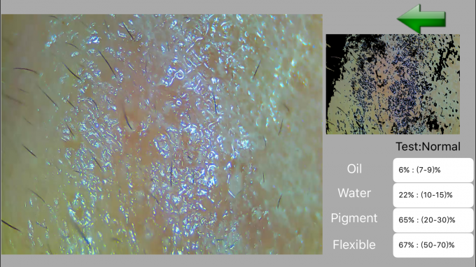 Contrôleur léger d'humidité de peau d'analyseur de peau de Digital de longue durée avec la lentille UV