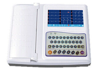 Machine d'Ecg des 12 Manche équipement d'électrocardiogramme de 7 pouces avec le plein clavier